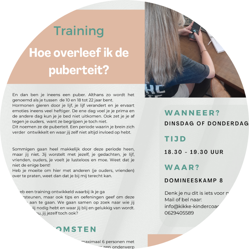 Puberbrein Training Kikke Coaching Raalte Wijhe Zwolle Nijverdal Heino Dalfsen